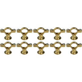 Zamak Pipe Clamps Brass-Plated 12-35 mm Pack of 10 Size 15 mm