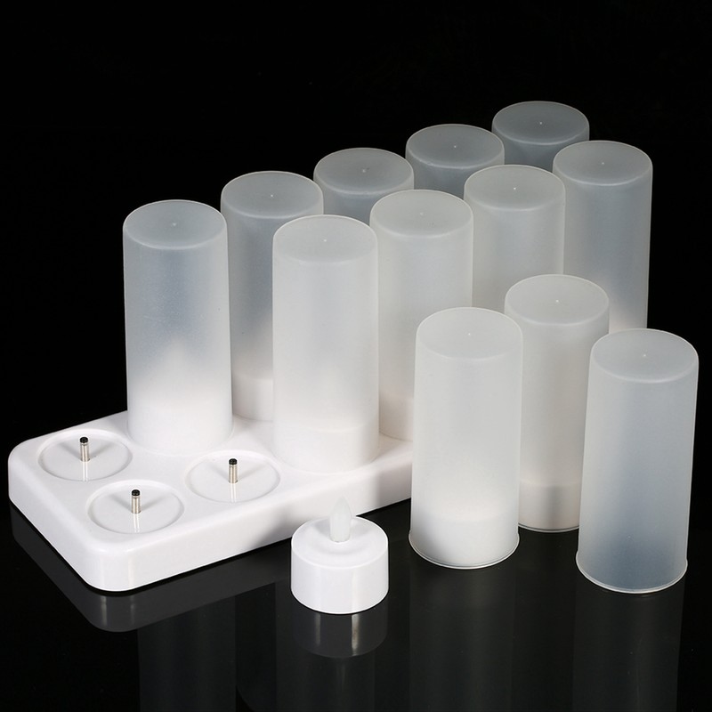 Colourful LED Candle Light Rechargeable Simulation Flameless Tea Candle Lights