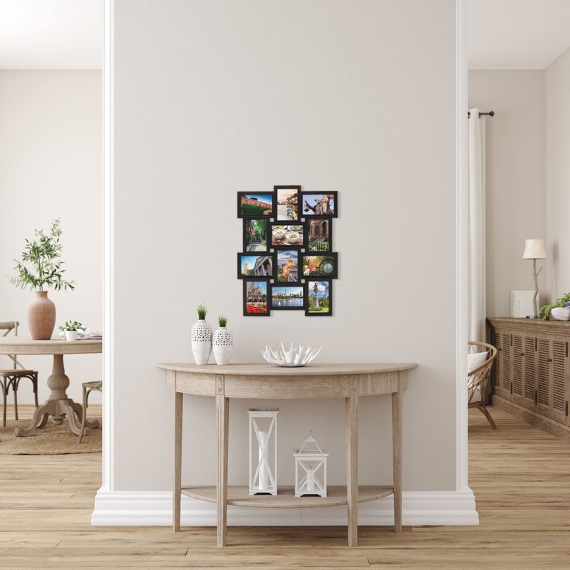 Melannco 12 Opening Collage Frame, Displays 4x6 and Six 6x4