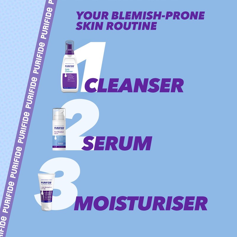Purifide by Acnecide Post-Breakout Niacinamide Serum with Bakuchiol for Acne