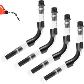 Racing Fuel Jug Hose with Bender, for VP, egs, LC2, Scribner, 5 Gallon Gas Cans, Perfect Spout Replacement with Upgraded Filter Design (Black 4 Set)