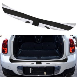 TOMALL Rear Bumper Guard Protector Compatible with Mini Cooper R60 Anti-Collision Strip Trunk Threshold Door Protector Car Door Edge Trunk Trims Exterior Accessories for Car (Grey Flag)