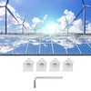 4pcs Solar Panel End Clamp Lightweight Weather Resistant Steel Solar