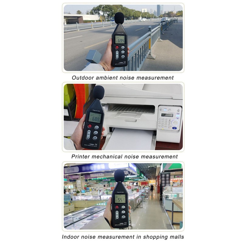 Noise Tester Sound Level Meter High Accuracy Large LCD Screen