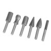 6pcs Tungsten Carbide Rotary Burr Wood File Metal Engraving Grinding