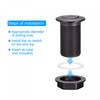 sourcing map Garbage Disposal Air Switch Button 32mm Dia Black,
