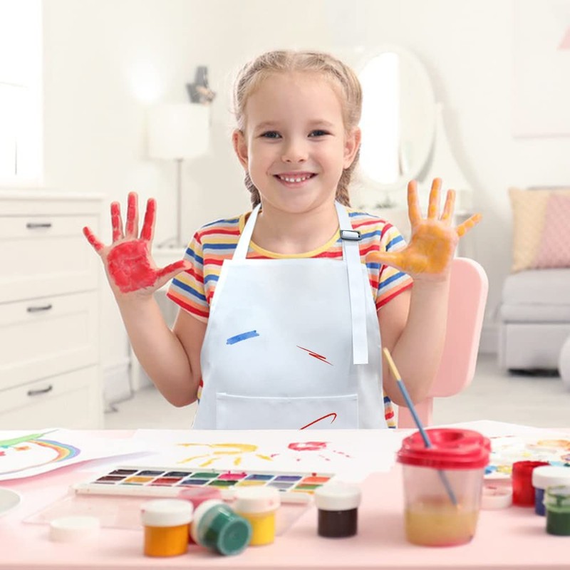 Sinland Kids Apron Children's Chef Apron for Cooking Baking Painting
