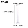 Yizerel Measuring Cylinder Set, 4 Sizes Graduated Polypropylene Lab Test