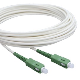 Conectra® - Fibre Optic Cable | OS2 | SC/APC to SC/APC | White | Ideal for Home Networks | Suitable for Deutsche Telekom, Vodafone, 1&1, German Fibre Optic and Many More (Length 20 Metres)