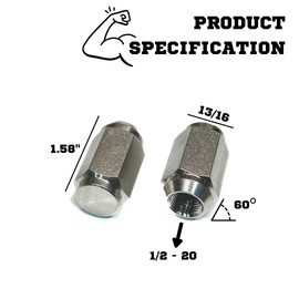 MIGHTY FASTENERS Acorn Lug Nuts, 1/2"-20 Thread, 304 Stainless Steel, Electropolished for Improved Corrosion Resistance - Ideal for Trailer Wheels - 10 Units