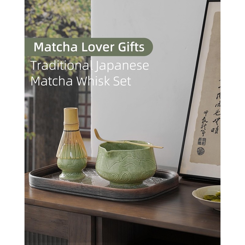 ZENS 5Pcs Japanese Matcha Set, Matcha Tea Ceremony Kit Includes