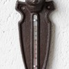 Cast Iron Stag Head Wall Thermometer