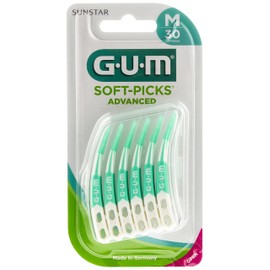 Gum Dental Soft Picks Advanced 30 Piece with Travel Case Regular