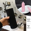 HINATAA Crystal Water Bottle, Removable Healing Natural Quartz Water Bottle,