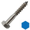 D2D Pack of 10 Hexagonal Wood Screws 8 x 100