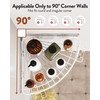 Orimade Corner Shower Caddy with 2 Hooks Wall Mounted Metal