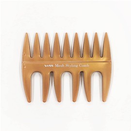 Bess VES AC-400 Mesh Comb Comb for Men Coarse Pomade Barber Style (Gold)