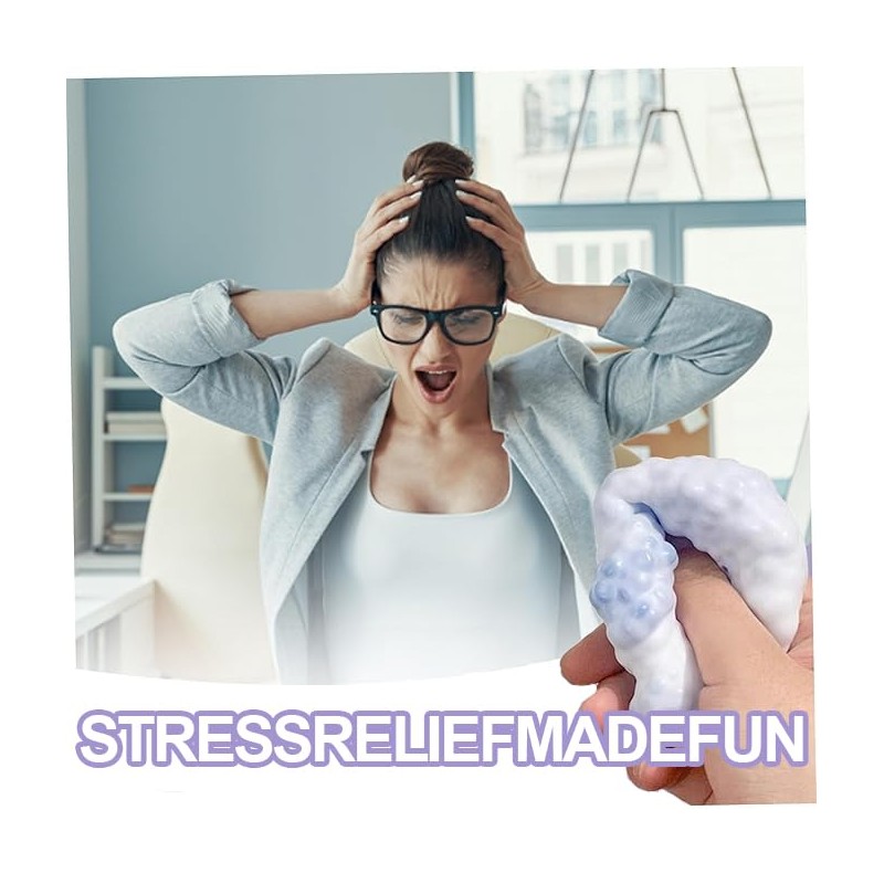 WEZCHUGHAOL Stress Relief Squish Balls, 4-Pack Shapeable Vacuum Sensory ,