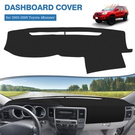 FIILINES Dash Cover for Toyota 4Runner 2003-2009, Dashboard Mat Accessories Dash Cover Sunshade Nonslip Mesh Protector No Glare Black