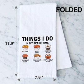 Sushi Kitchen Towel Sushi Gift Sushi Lover Gift Japanese Food Gift for Chef Sushi Tea Dish Towel (Sushi Towel ca)