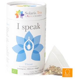 "I Speak" Throat - Vissudha Chakra | Organic Tea | Be Better Chakra by Kerstin Linnartz, 15x Biodegradable PyramidÜTeabags, (1 x 30 g)