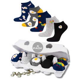 soxo Easter Gifts for Women Socks Men Funny Gift for Men 2 Sizes 1-5 Pairs, Easter 5 pairs