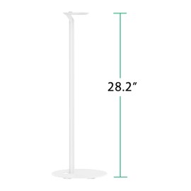 ynVISION.DESIGN Fixed Height Floor Stands Compatible with Sonos Era 100, Era 300 Speakers - Surround Sound Speaker Stands with Built-In Cable Management, Sleek and Secure, 28.2 inches tall, Pair White