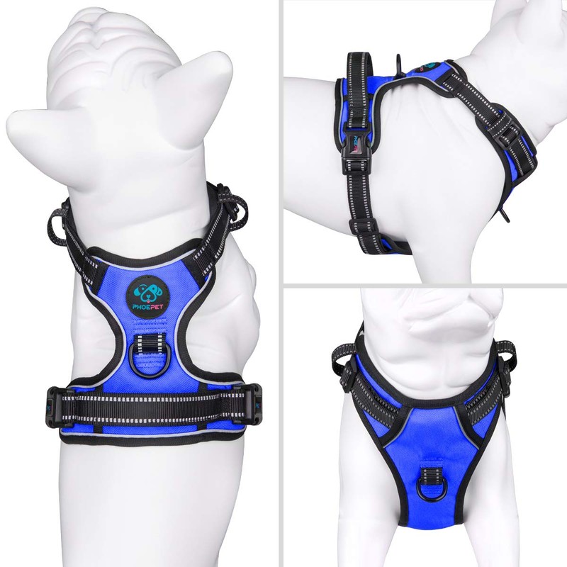 PHOEPET No Pull Dog Harnesses for Small Puppies Reflective Adjustable