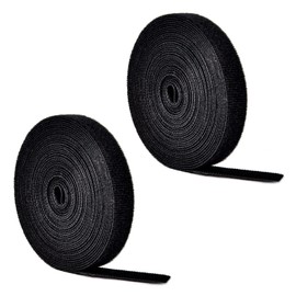Zip Ties, Velcro Bands, Cable Bands, Organize Straps - 32.8 ft (10 m) Cord Wire Storage, Fixing, Repeated Use Belt (0.6 inches (15 mm) x 2.0 ft (5 m) / 2 Rolls