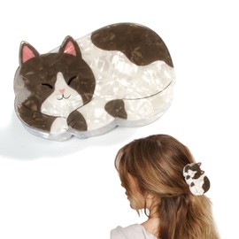 NIIIYTYB Cat Claw Clip Hair Clips for Women and Girls Cute Cat Hair Barrettes Animal Hair Accessories Stylish Acetate Hair Clamps for Cat Lovers and Everyday Fashion