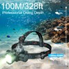 HECLOUD 3000 Lumens Super Bright Diving Headlamp IP68 Waterproof Dive