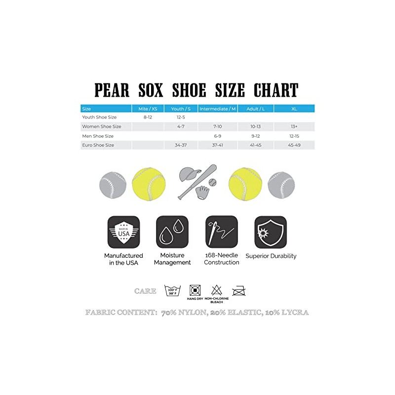 PEAR SOX OTC Baseball Softball Stirrup Socks (C, 7in) Navy,