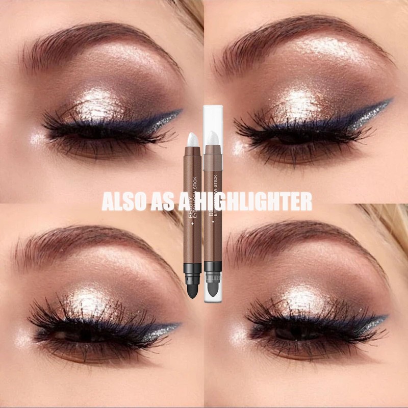 Pearl White Eyeshadow Stick, Metallic Highlight Pencil Crayon Brighten Pen