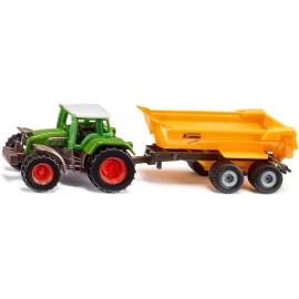 Siku 1605, Fendt Tractor with Krampe Dump Truck, Toy Tractor, Metal/Plastic