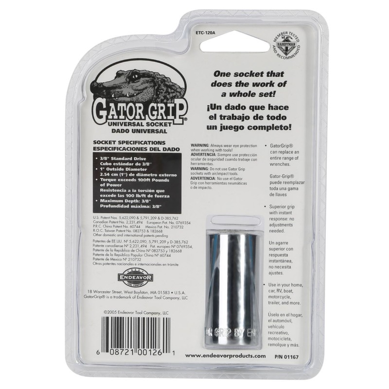 Gator Grip The Original Self-Adjusting Universal Socket with Power Drill