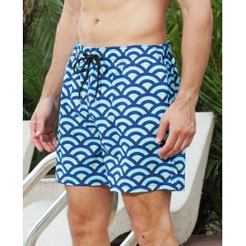 Suwangi Men's Swim Trunks Quick Dry Bathing Suit Swimming Shorts with Compression Liner and Pockets