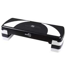 RIP X Adjustable Step Aerobics Workout Platform Stepper - Extension Pair Black