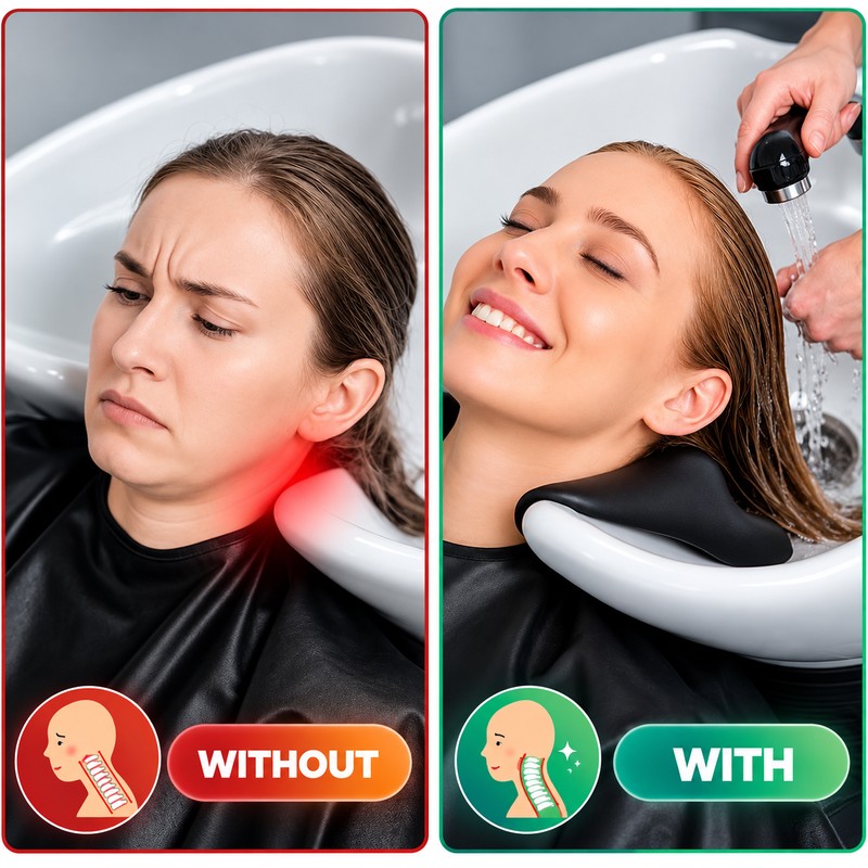 Silicone Shampoo Neck Rest for Hair Washing – Suction Cup