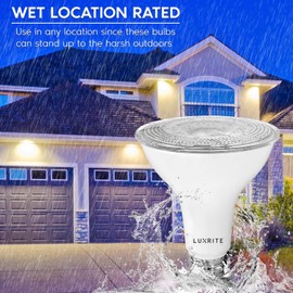 LUXRITE 12 Pack LED PAR30 Flood Light Bulb, 75W Equivalent, 3500K Natural White, 850 Lumens, 11W Dimmable, Indoor Outdoor Spotlight Bulb, Wet Rated, E26 Standard Base, UL Listed