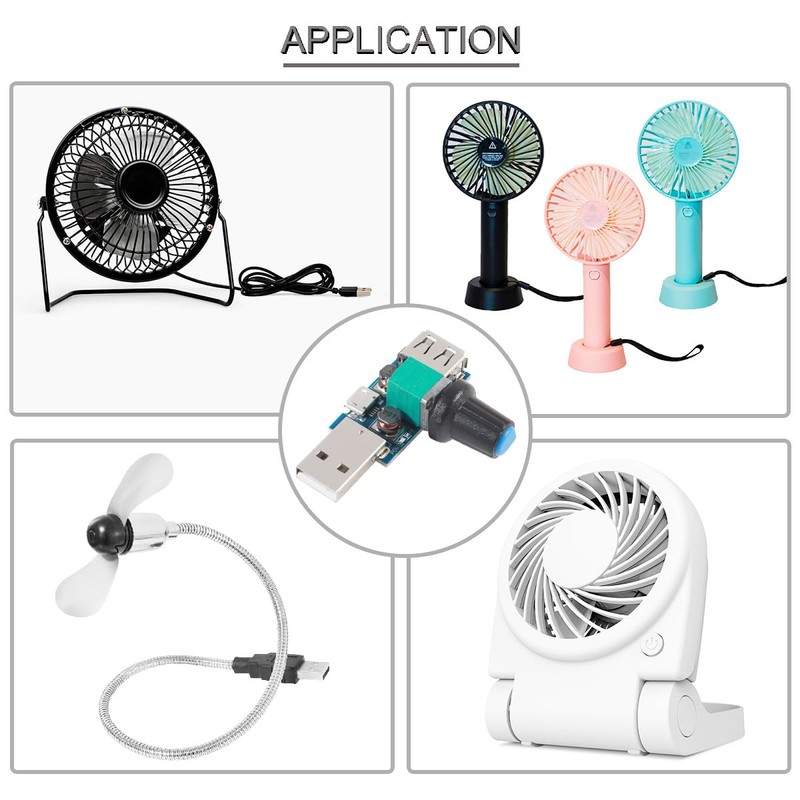Youmile 5pcs USB Fan Speed Controller DC 5V Mini USB