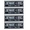 AB Tools 4pk Beware Of The Dog Enter At Own