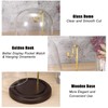 TOLIDA Glass Dome with Natural Wooden Base Robust Decorative Glass