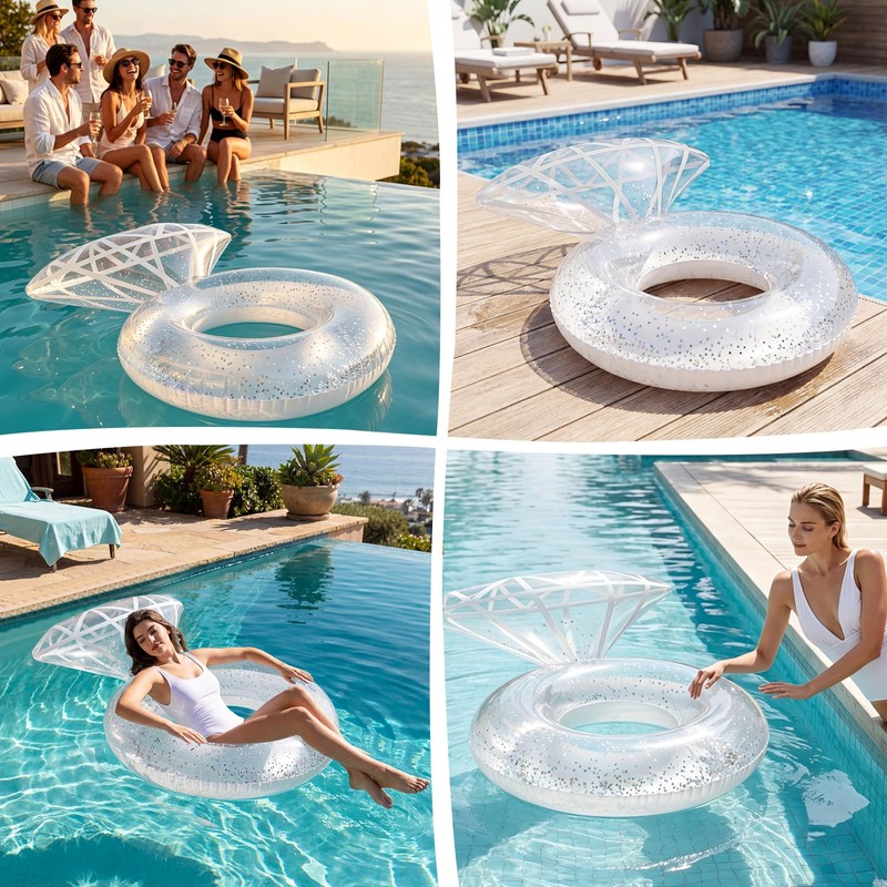 Bride Diamond Ring Pool Float Bachelorette Party Decoration Inflatable Engagement