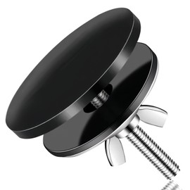 Kitchen Sink Hole Cover Stainless Steel Faucet Hole Covers 2 Inch Sink Sprayer Hole Cap Sink Tap Hole Plate Stopper Cover Blanking Metal Plug (Black)