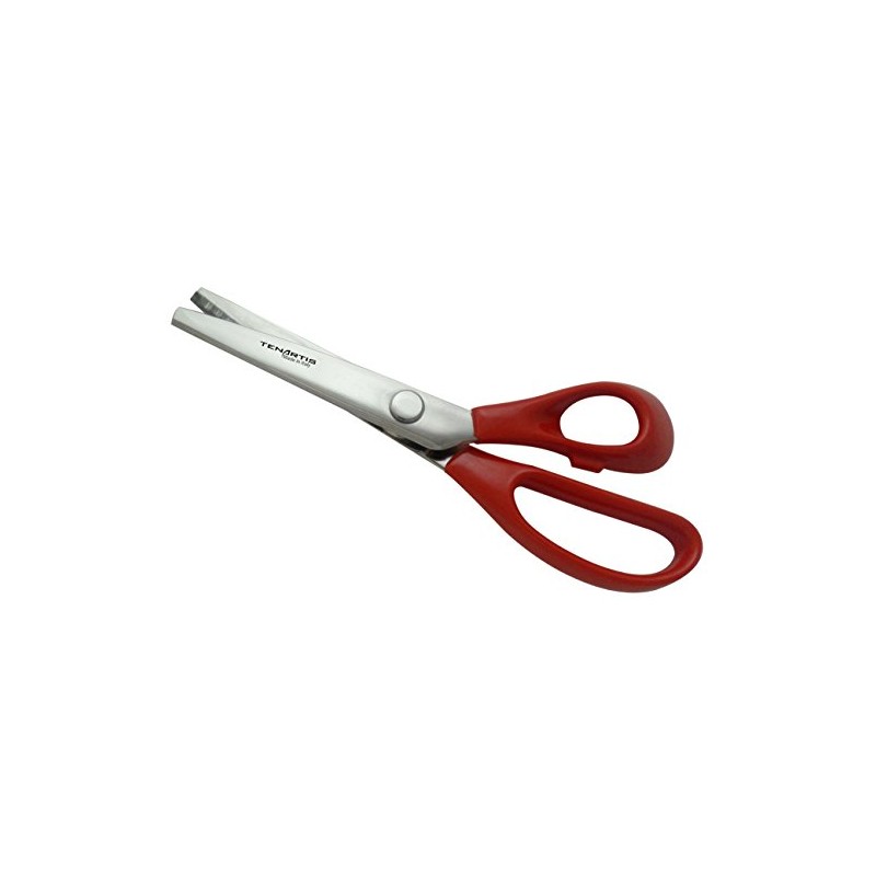 Tenartis 220 8¼" Pinking Shears with Red Plastic Handle -