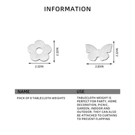 Magnetic Weights Tablecloth Weights MFCGHXR Flower Motifs Tablecloth Weights Tablecloth Weights Tablecloth Weights Pack of 8 Tablecloth Weights, Tablecloth Weight Magnet