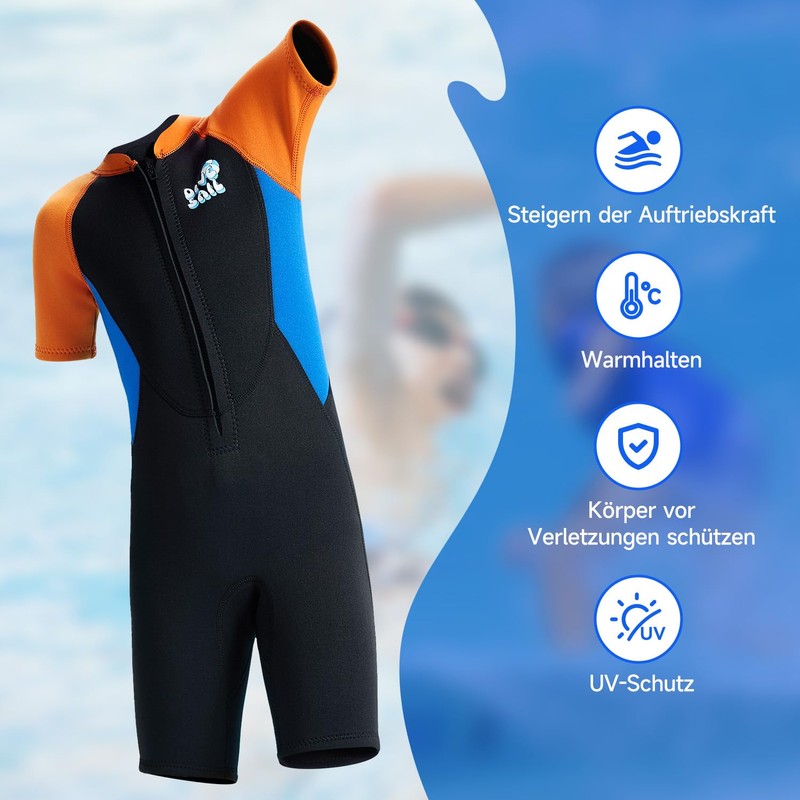 Children's Neoprene Shorty Wetsuit Shorty 2.5 mm Wetsuit Boys Front