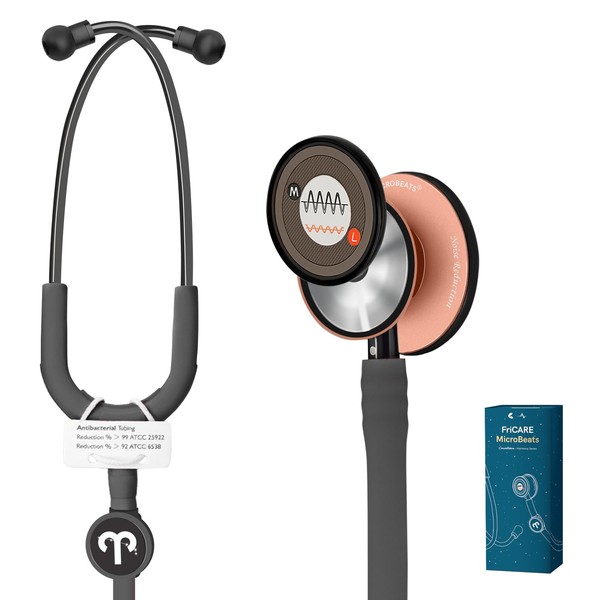 FriCARE Tunable Stethoscope - Dual Head Estetoscopio for Nurses, Doctors,