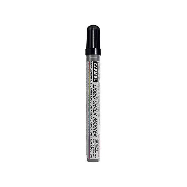 Carmel Liquid Chalk Marker Medium Tip (Black), Removable Water-Based Chalk Pen, Erasable Chalk Marker, Bistro Chalk Marker