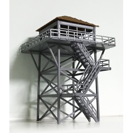 Outland Models Railway Scenery Watchtower/Lookout Tower (Grey) HO Scale 1:87